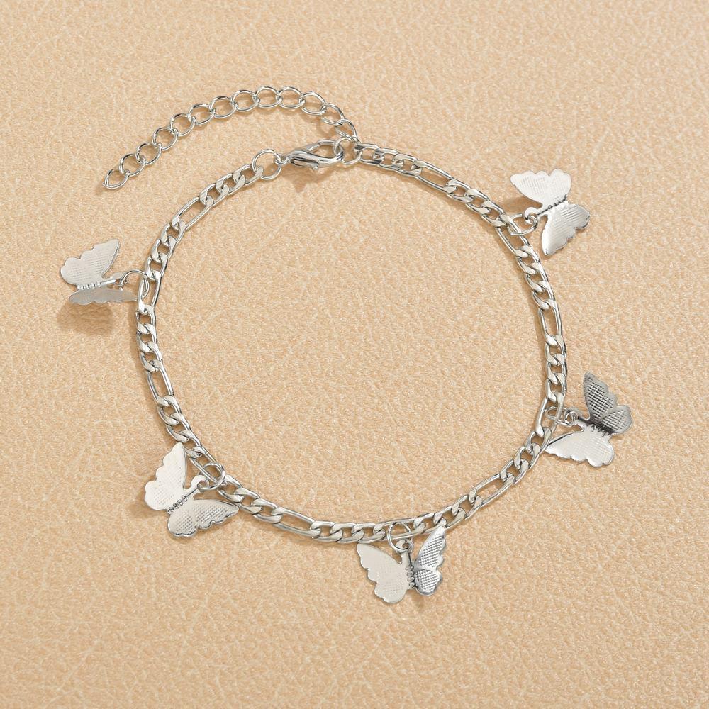 Accessories butterfly jewelry ins sweet simple single layer butterfly pendant anklet