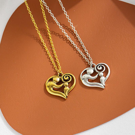 Mother's Day necklace mother child heart-shaped necklace heart-shaped pendant mother gift