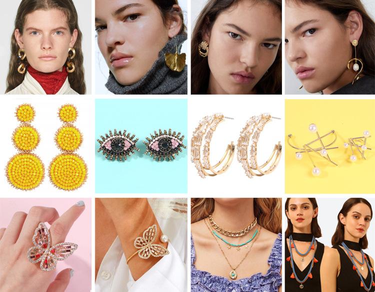 N855 Accessories Creative Fashion Night Hip Hop Resin Set Necklace Tide Brand Jewelry