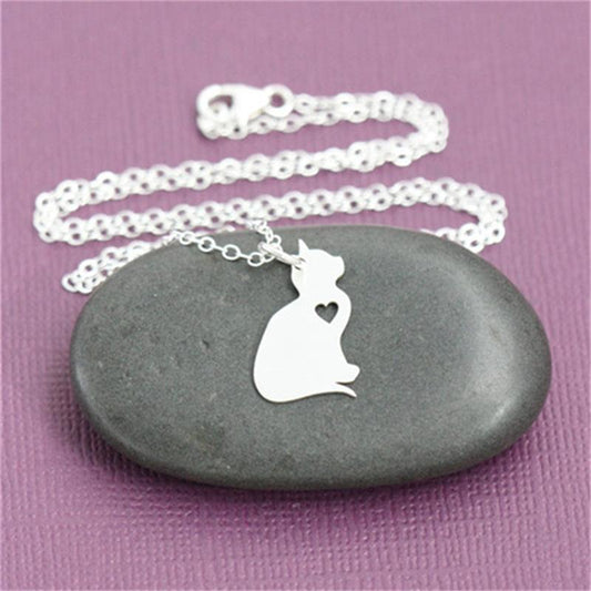 Simple Design Cute Kitten Necklace Jewelry Cute Kitten Exquisite Clavicle Chain