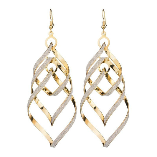 Fashion Pop Rock Punk Personality OL Spiral Earrings Stud Earrings Earrings Earrings Jewelry Women