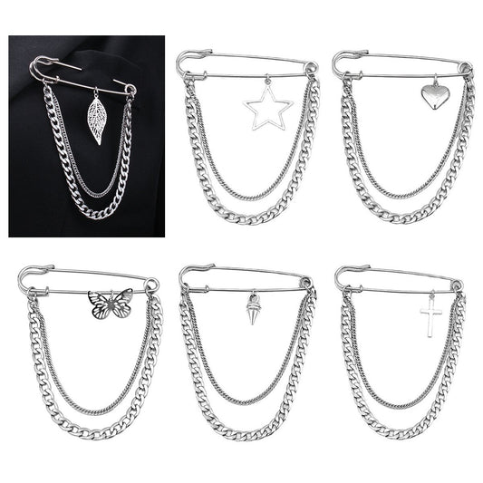 Trend accessories brooch temperament elegant anti-light corsage suit jacket fixed pin clothing accessories