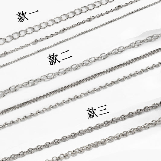 Simple and popular round bead braided hair clip hip-hop metal chain multi-layer hair accessories women's accessories