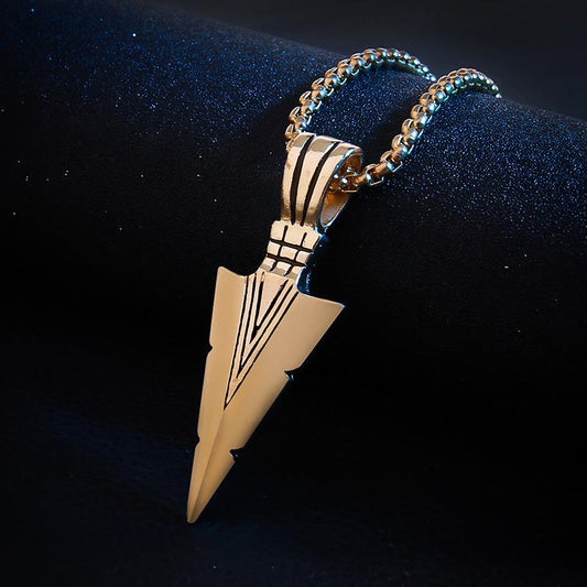 hiphop triangle pendant fashion exaggerated metal men's street trend all-match necklace