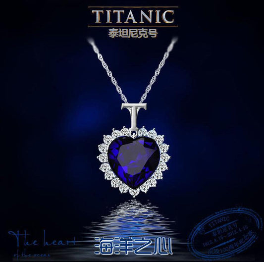 Jewelry Fashion Classic Ocean Star Crystal Necklace Simple Heart Pendant