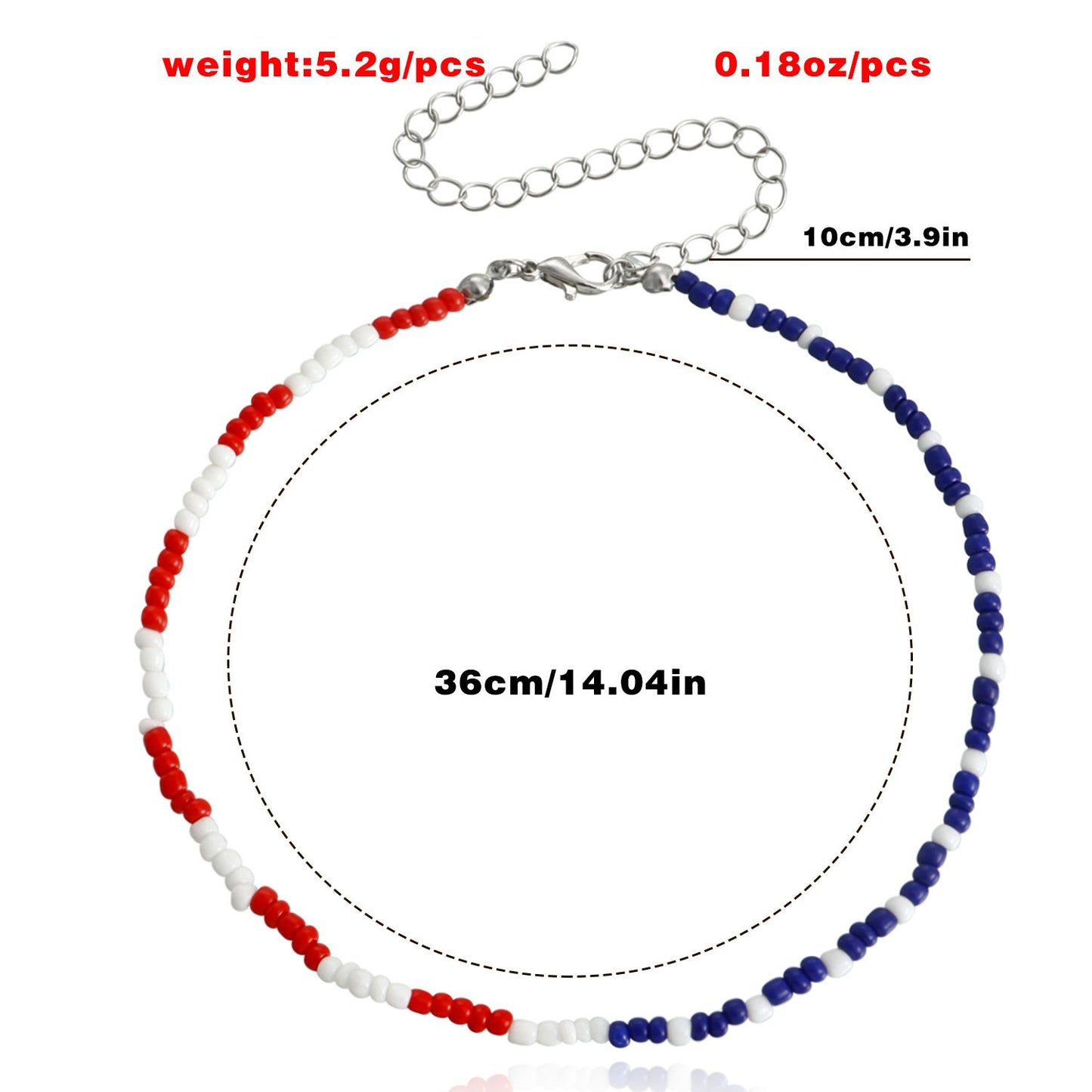 Jewelry simple fashion red blue white necklace female necklace personality all-match cold design sense necklace