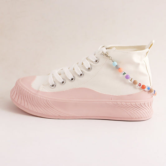 Jewelry Imitation Pearl Colorful FLOWER Alphabet Colorful Bead Shoes Decoration Female Niche Design Light Luxury