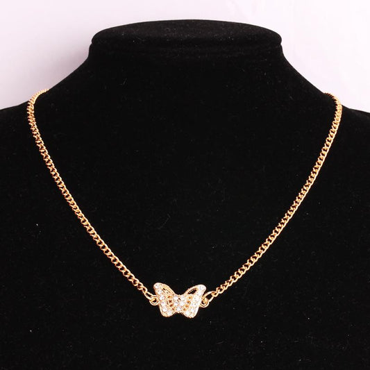 Jewelry Trend Single Butterfly Pendant Necklace Simple Fashion Versatile Women's Necklace