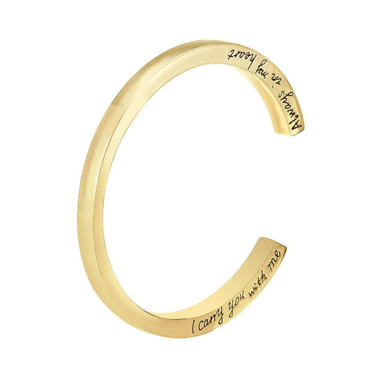 Always in myheary simple glossy letter urn open bracelet miss loved ones can open the bracelet