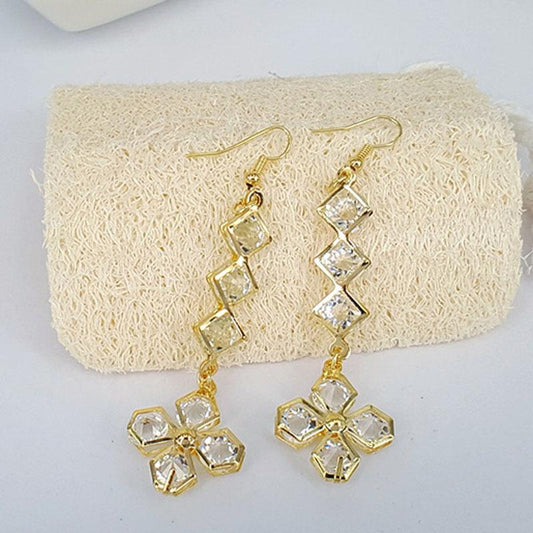 Long Earrings Rhombus Earrings Earrings Alloy Earrings Fashion Exaggerated Earrings