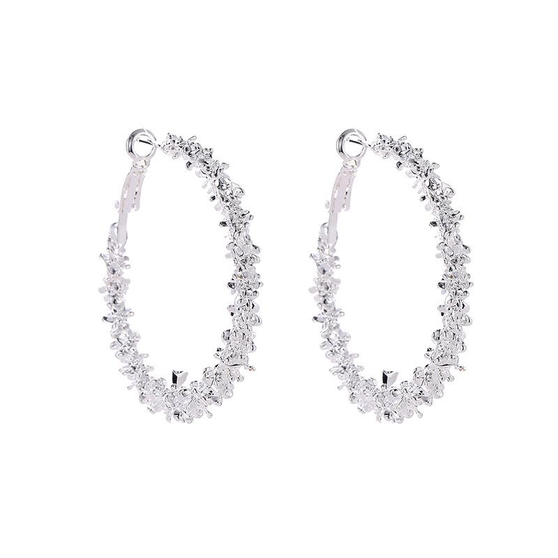 Earrings Simple Irregular Prickly Hoop Earrings Alloy Plating Personality Versatile Stud Earrings