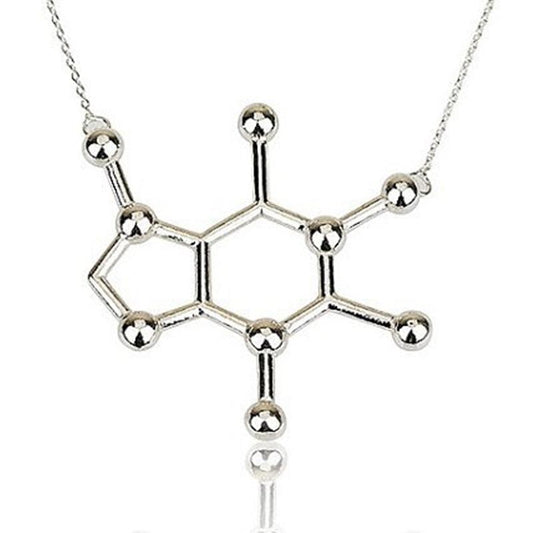 Jewelry Chemical Molecule Caffeine Pendant Necklace