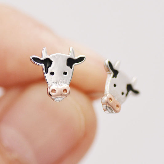 Explosive Children's Jewelry Cute Cartoon Cow Earrings Female Fashion Small Animal Earrings Jewelry
