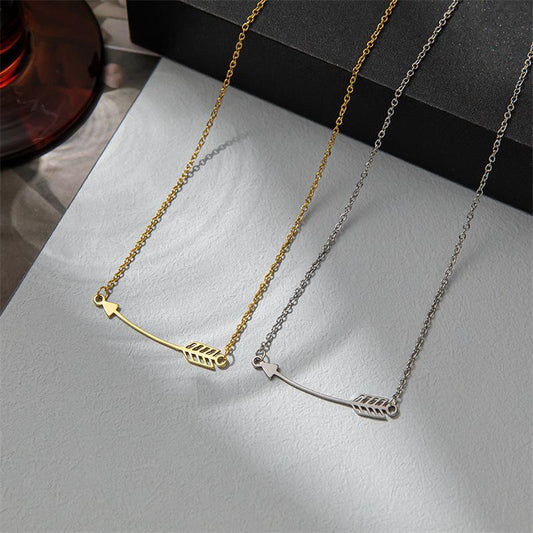 Myths and Legends Cupid's Arrow Fashion Versatile Simple Arrow Clavicle Chain Retro Geometric Pendant