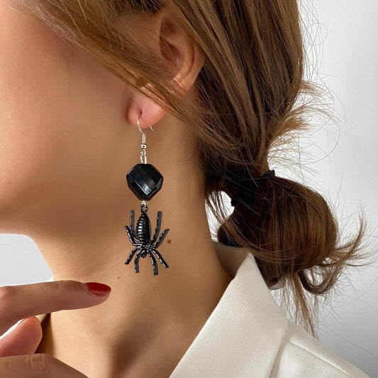 Exaggerated Spider Earrings Dark Girl Street Cool Spider Creative Design Earrings Halloween Accessories