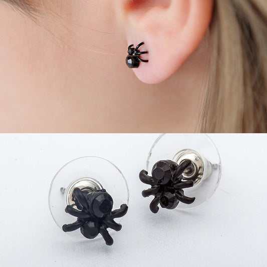 Fashion personality cute little spider stud earrings geometric earrings