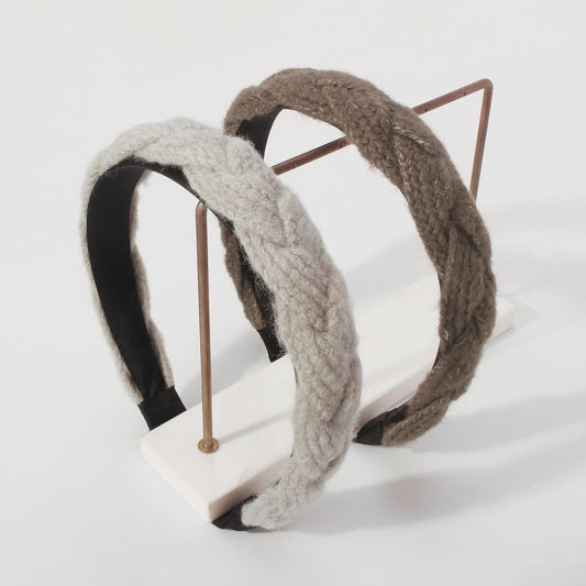 F3644 Simple woven cloth headband geometric twist retro temperament hair accessories French fashion headband