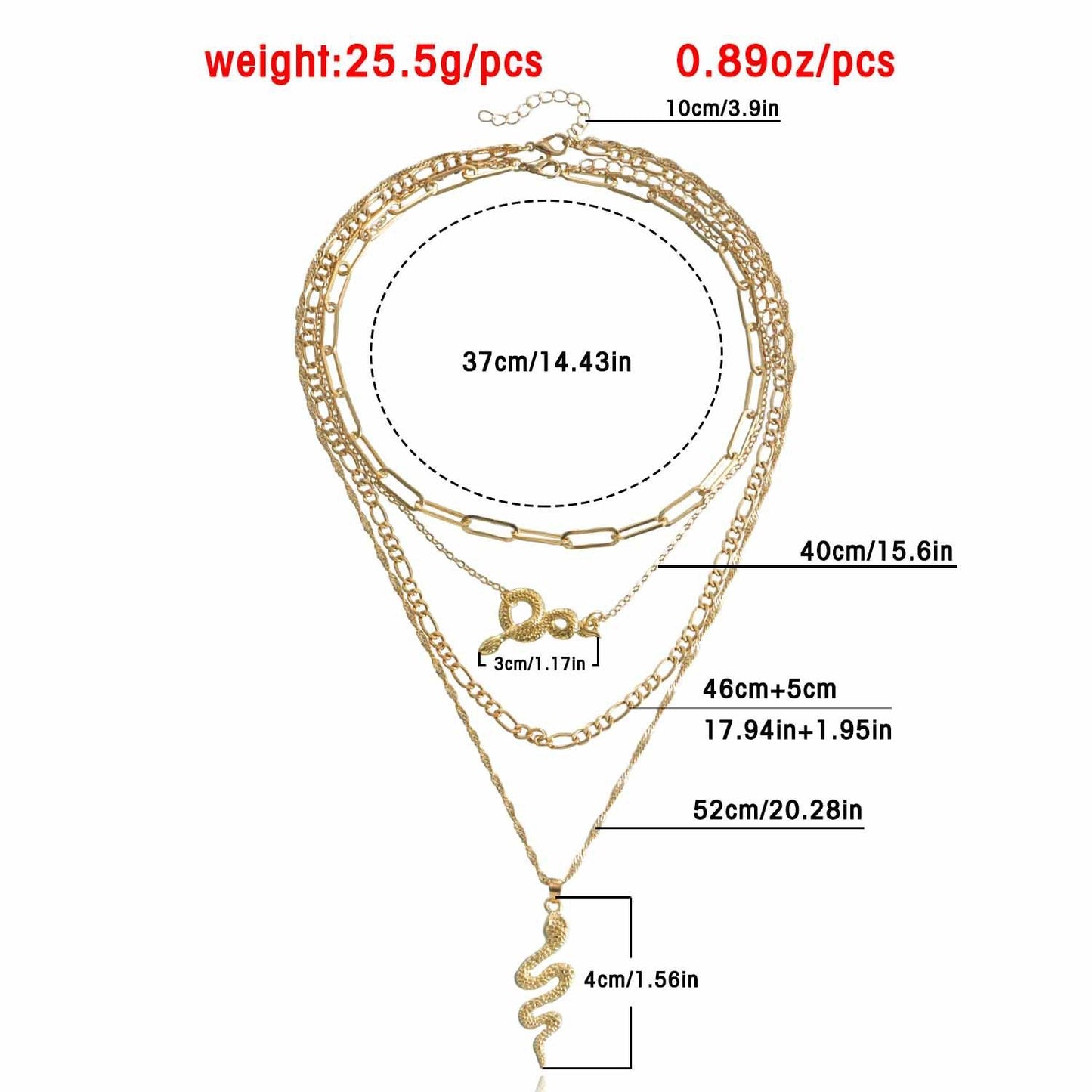 Jewelry retro multi-layer snake-shaped pendant necklace female choker collarbone chain cold necklace