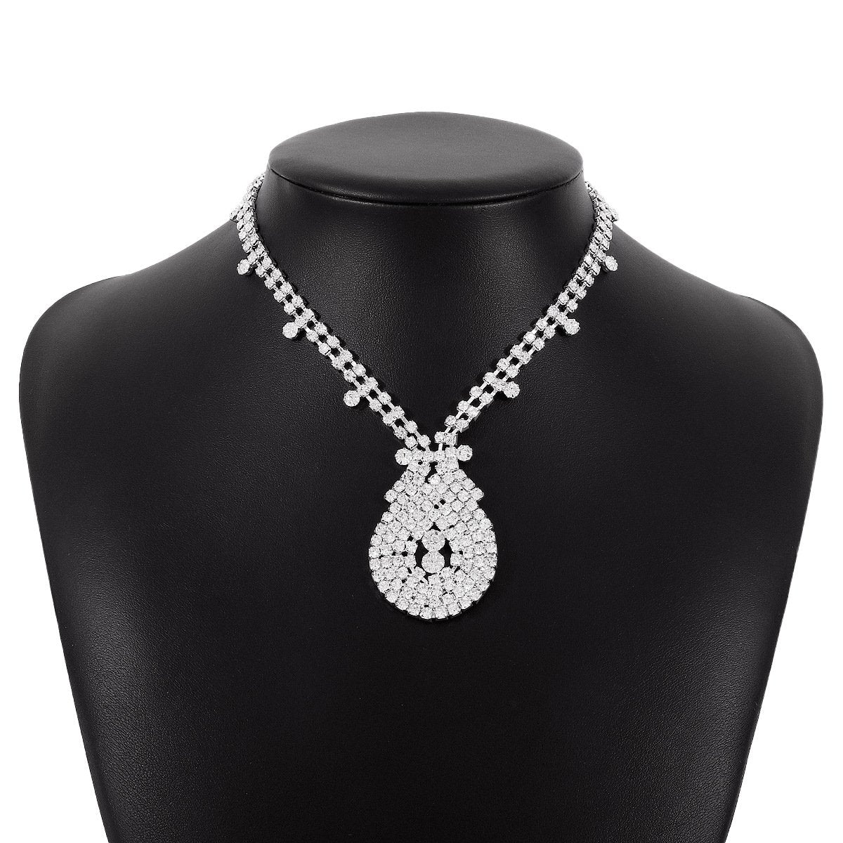 N1894 Retro Palace Geometric Necklace Women's Claw Chain Full Diamond Light Luxury Necklace Hip Hop Personality Necklace