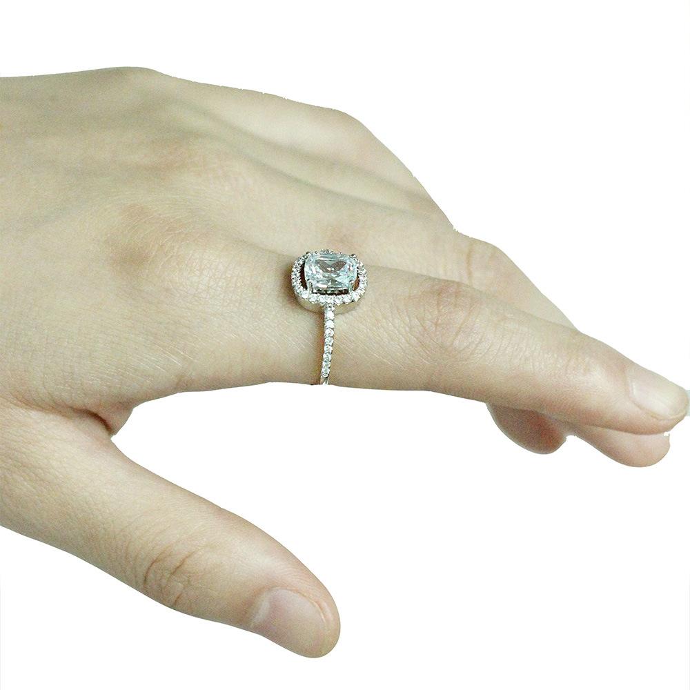 Copper Inlaid Zircon Alloy Ring Ladies Fashion Diamond Ring