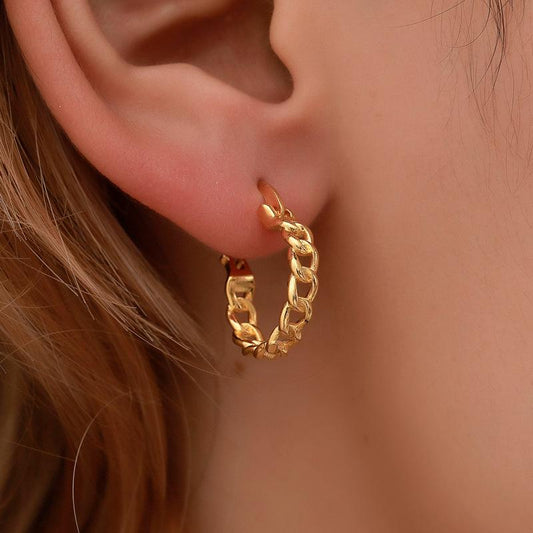 Earrings Frosty Simple Hollow Geometric Earrings Short Irregular Chain Earrings Women