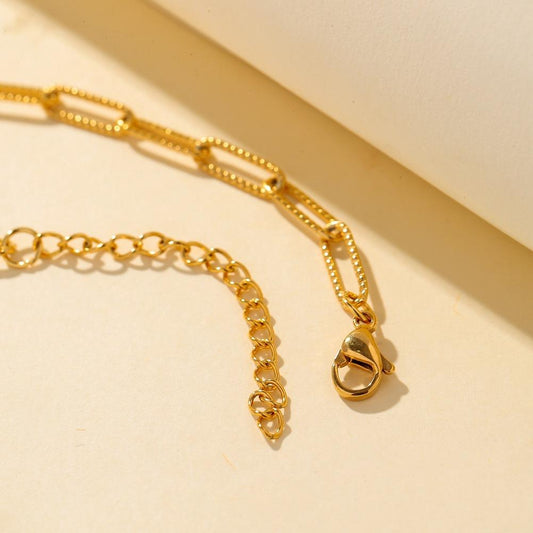 Minimalist stainless steel light luxury gold-plated single chain bracelet fashion metal cold bracelet