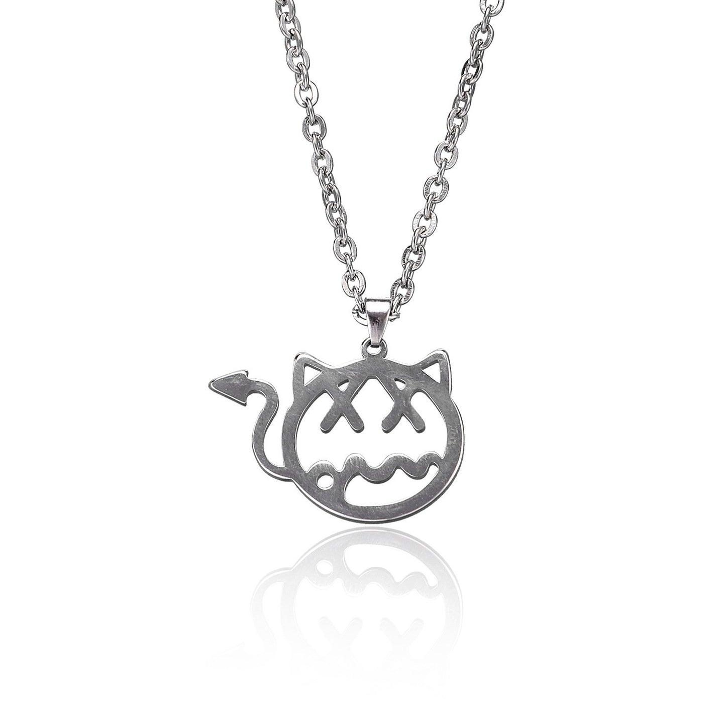 Wang Linkai's same style of little devil necklace men's trendy simple little ghost hip-hop net red trendy people jumping disco pendant necklace