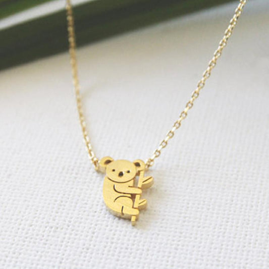 Koala Bear Small Animal Jewelry Koala Pendant Bear Necklace Necklace Female Jewelry