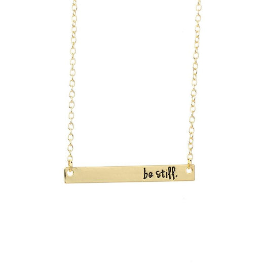 Creative letter lettering "bestill" horizontal bar pendant necklace supply