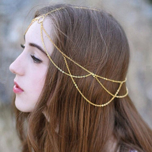 Retro Simple Style Simple Tassel Chain Hair Band Hair Accessories