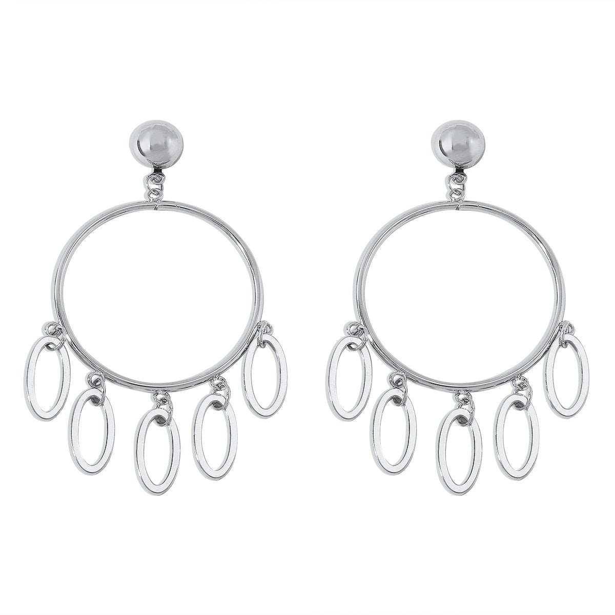 E152 Jewelry metal simple niche circle earrings tribal ethnic geometric earrings