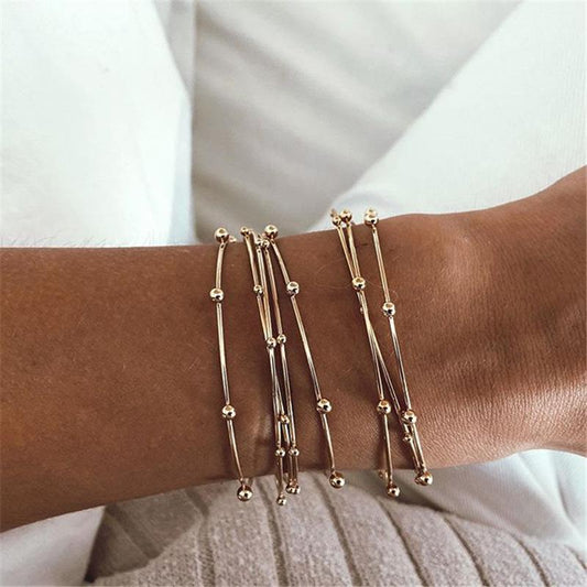 Bohemia 8-Piece Bracelet Fashion Plating KC Gold Bracelet Ladies Jewelry Breakout