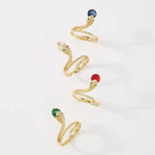 ZR122 Minority Design Personality Jewelry Simple Fashion Snake Ring Geometric Light Luxury Ring