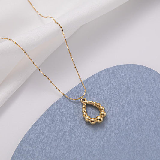 Niche retro hand-made irregular water drop necklace simple and versatile high-end clavicle chain female