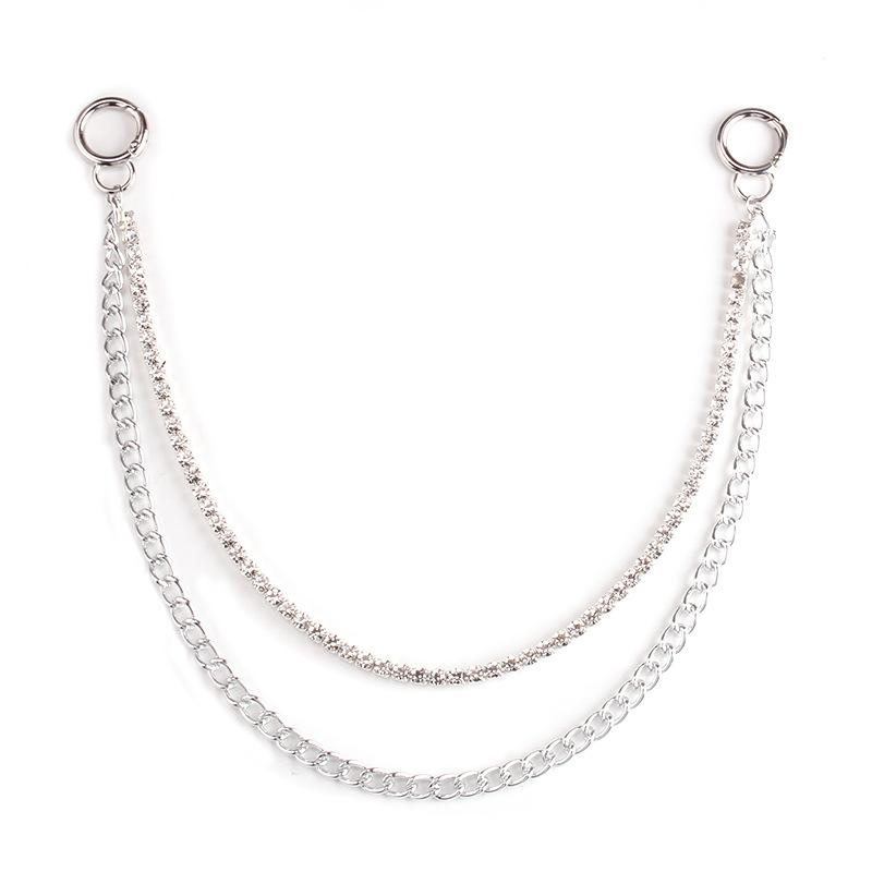 Personalized Slim Diamond Claw Chain Waist Decoration Simple Trendy Chain Geometric Double Waist Chain Pants Chain