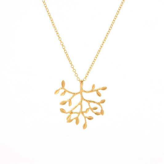 Explosive jewelry Belle same style gold rose tree sprig pendant Beauty and the Beast necklace