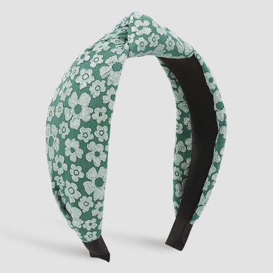 F5157 Sweet Girl Heart Lace Flower Fashion Headband French Simple Knotted Geometric Cute Outer Headband