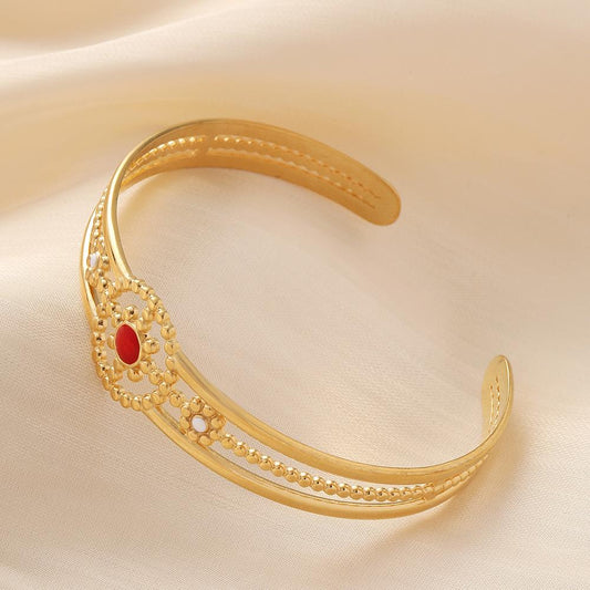 Simple Stainless Steel Drip Oil Hollow Sun Adjustable Bracelet Titanium Steel Jewelry Women's Versatile Fashion