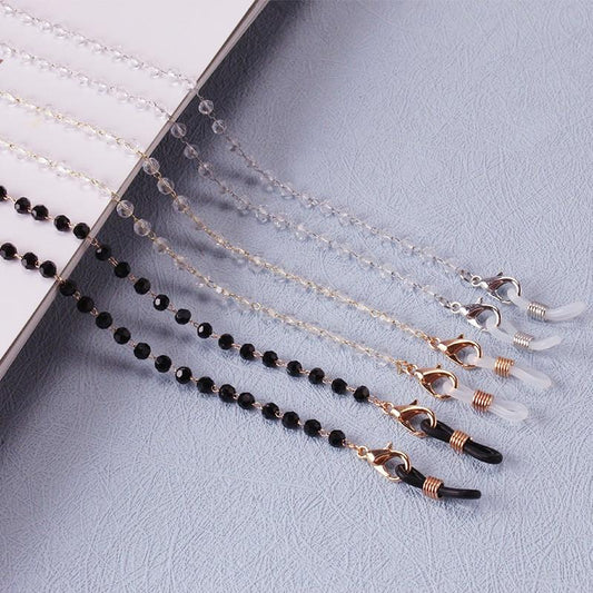 Jewelry mask lanyard anti-drop anti-lost hanging chain glass bead glasses anti-lear mask rope