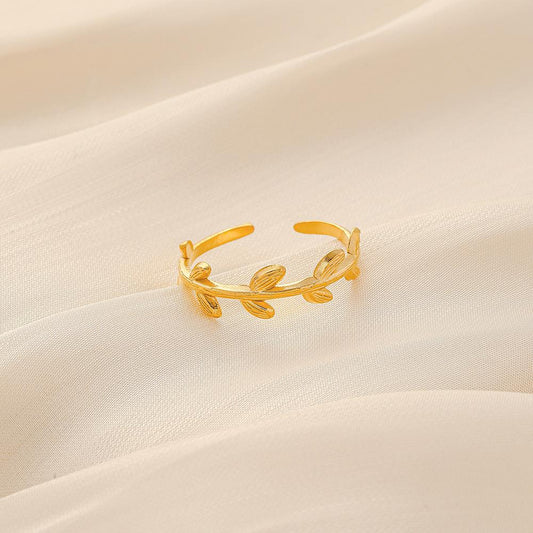 Chaobaita high-level cold stainless steel opening simple branch adjustable personality ring
