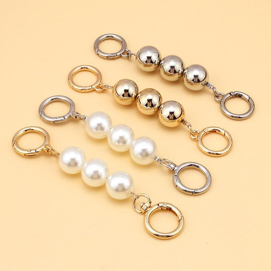 Pearl Extender Chain Messenger Bag Shoulder Strap Bead Chain Hand Strap Extended Bag Strap Modified Bag Chain Accessories Bag Chain