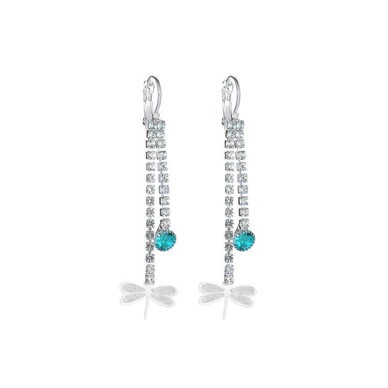 Niche Design Long Fashionable Dragonfly Earrings Female Exquisite Aesthetic Light Luxury Tassel Insect Earrings