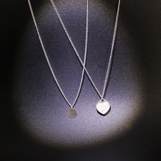 Women's Simple Fluorescent Color Love Hemp Pattern Necklace Two Sets Mixed Batch