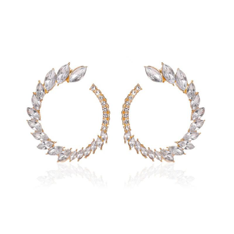 Personality earrings horse eye zircon earrings female personality temperament earrings super flash zircon bridal earrings