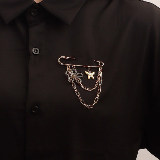 Jewelry Fairy Clothing Pendant Butterfly Tassel Brooch Femininity Flower Pendant Accessories