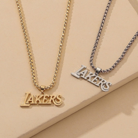 Black Mamba Kobe Bryant NBA Lakers logo LAKERS No. 24 commemorative pendant necklace male