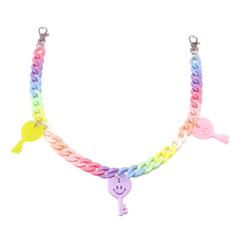 Ins net red with the same style waist chain color resin pants chain ornaments hipster fashion trend pendant accessories pants chain