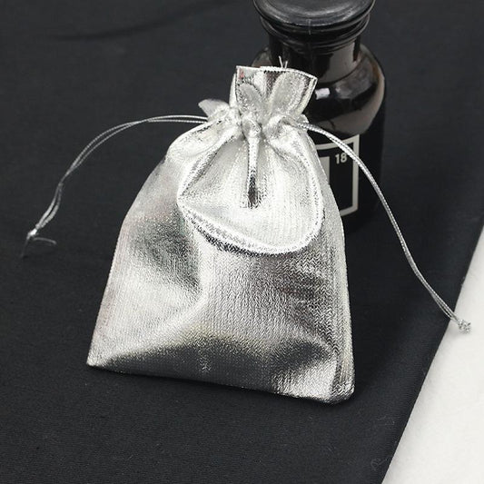 Qingwen Jewelry Jewelry Packaging Bag Linen Storage Pocket Bronzing Gold Silver Gift Bag