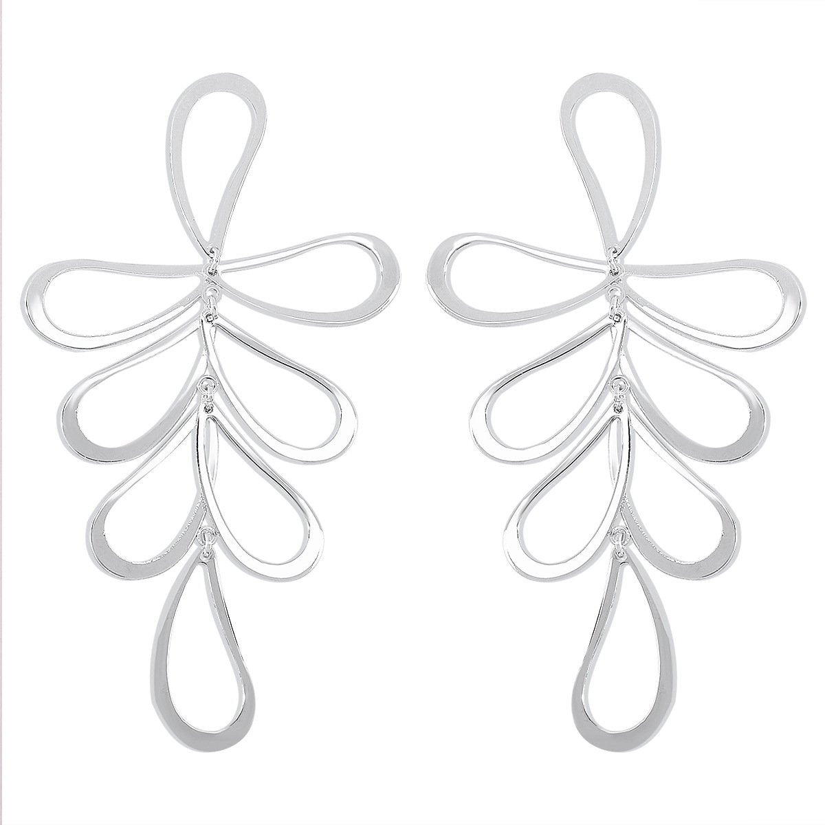 E1197 jewelry simple metal hollow geometric earrings light luxury cold temperament earrings