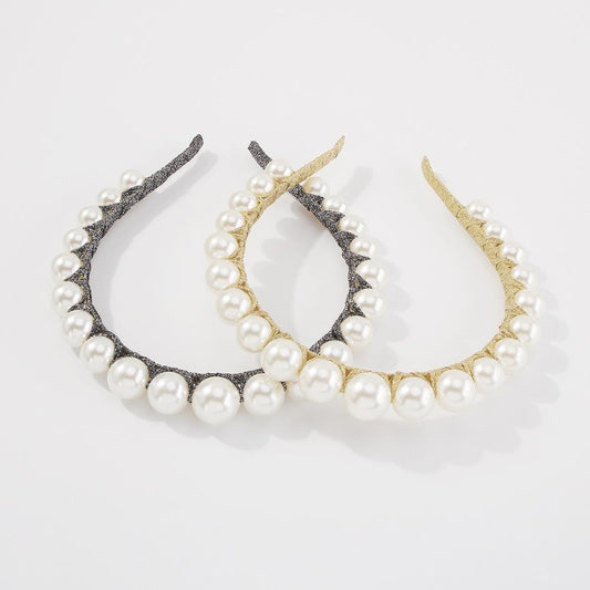 F3456 fashion hair hoop imitation pearl temperament lady hair accessories net red palace pressing hair head hoop female
